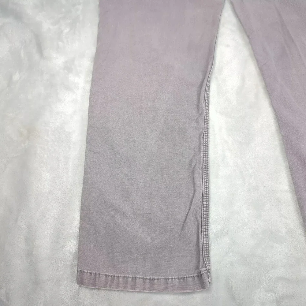 Carhartt Pants 38x32 Men Gray Canvas Rugged Flex Thick Work Distressed Relaxed